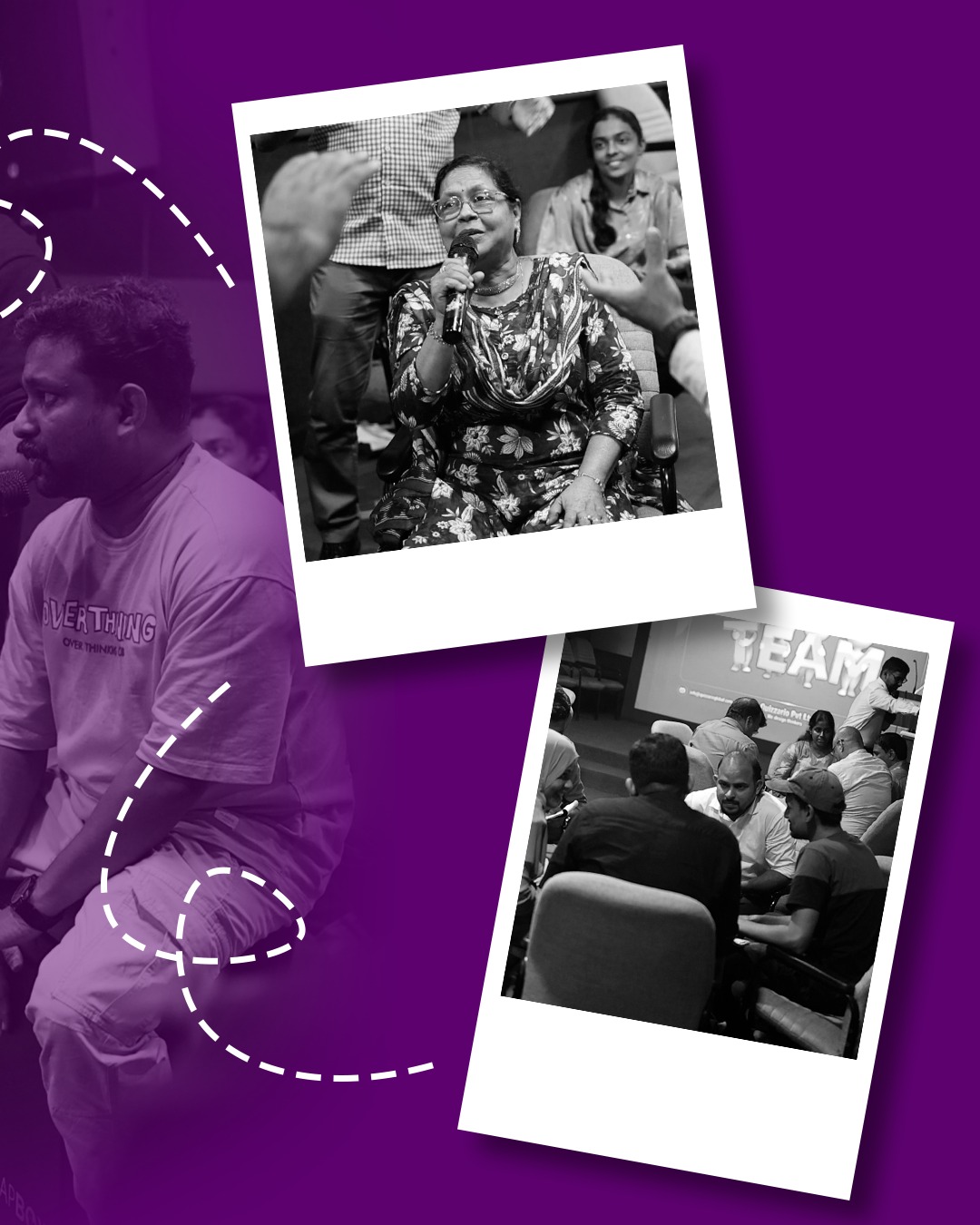 Participants sharing ideas in a circle